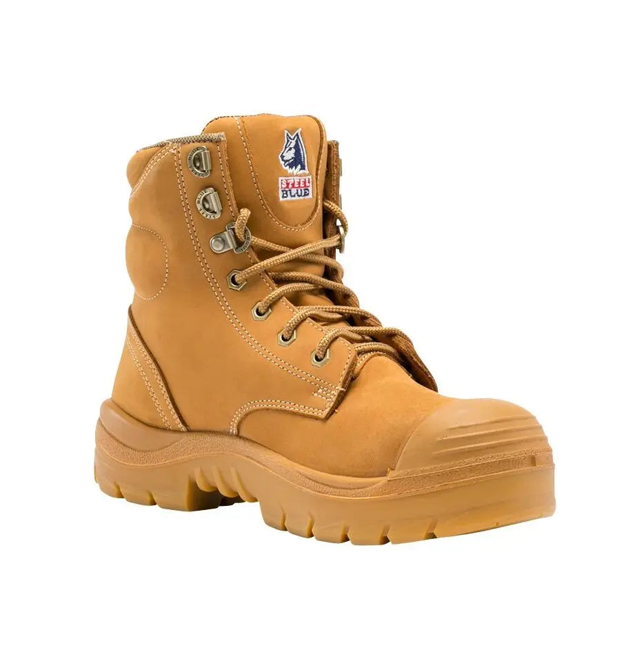 Steel Blue Ladies Argyle Nitrile Lace-Up Safety Boot + Scuff - 542702