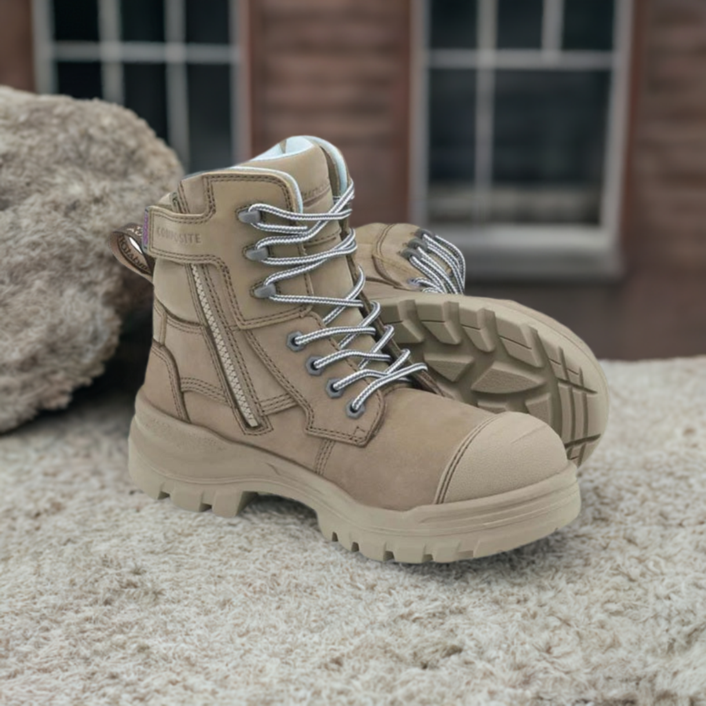 Blundstone Ladies RotoFlex Nubuck Zip/Lace Safety Boot 8863