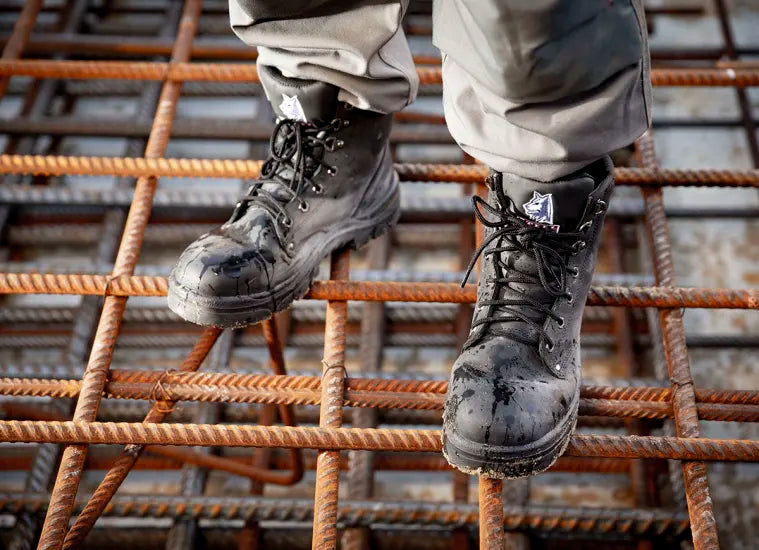 Steel Blue Argyle Lace Up Non Safety Boot 310102 Workboot Warehouse