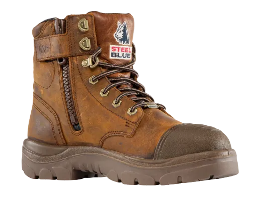 Steel Blue Argyle Zip Scuff Toe Waterproof Safety Boot - 312639