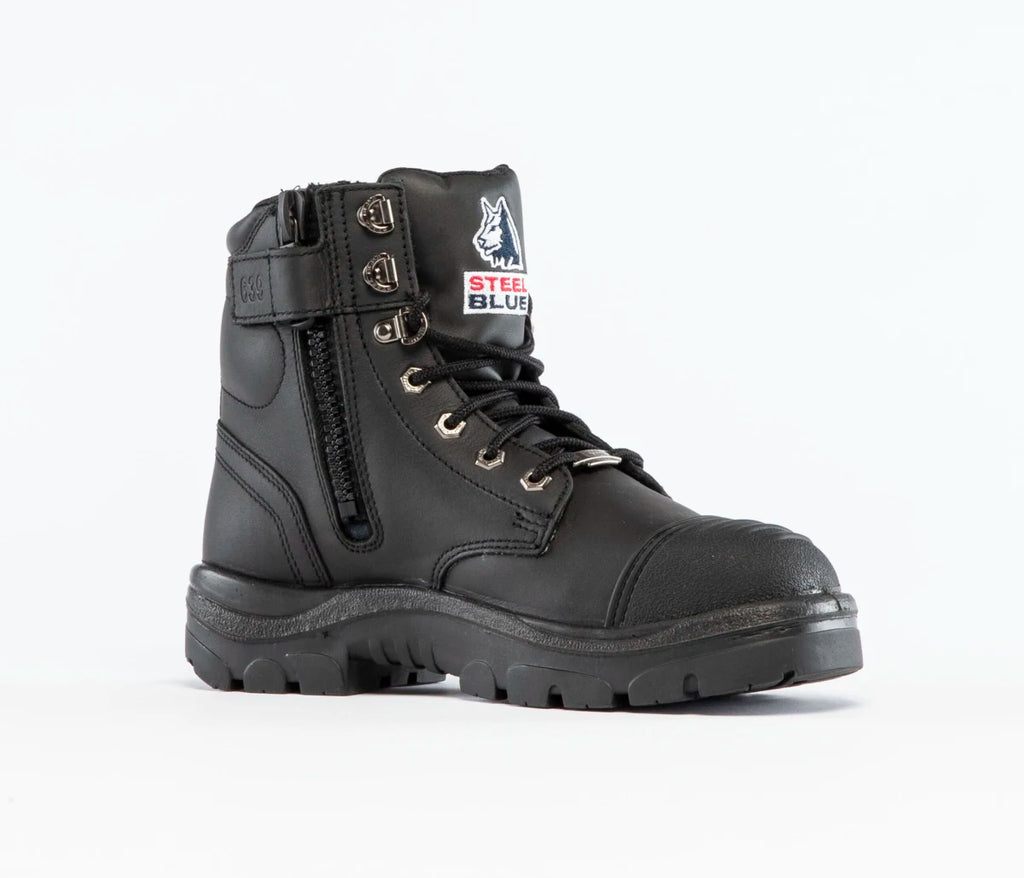 Steel Blue Argyle Zip Scuff Toe Waterproof Safety Boot - 312639