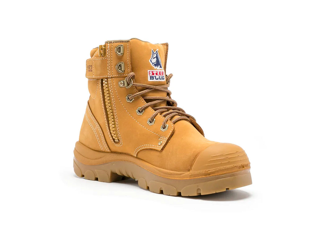 Steel Blue Argyle Zip/Lace Safety Boot + Scuff - 332152
