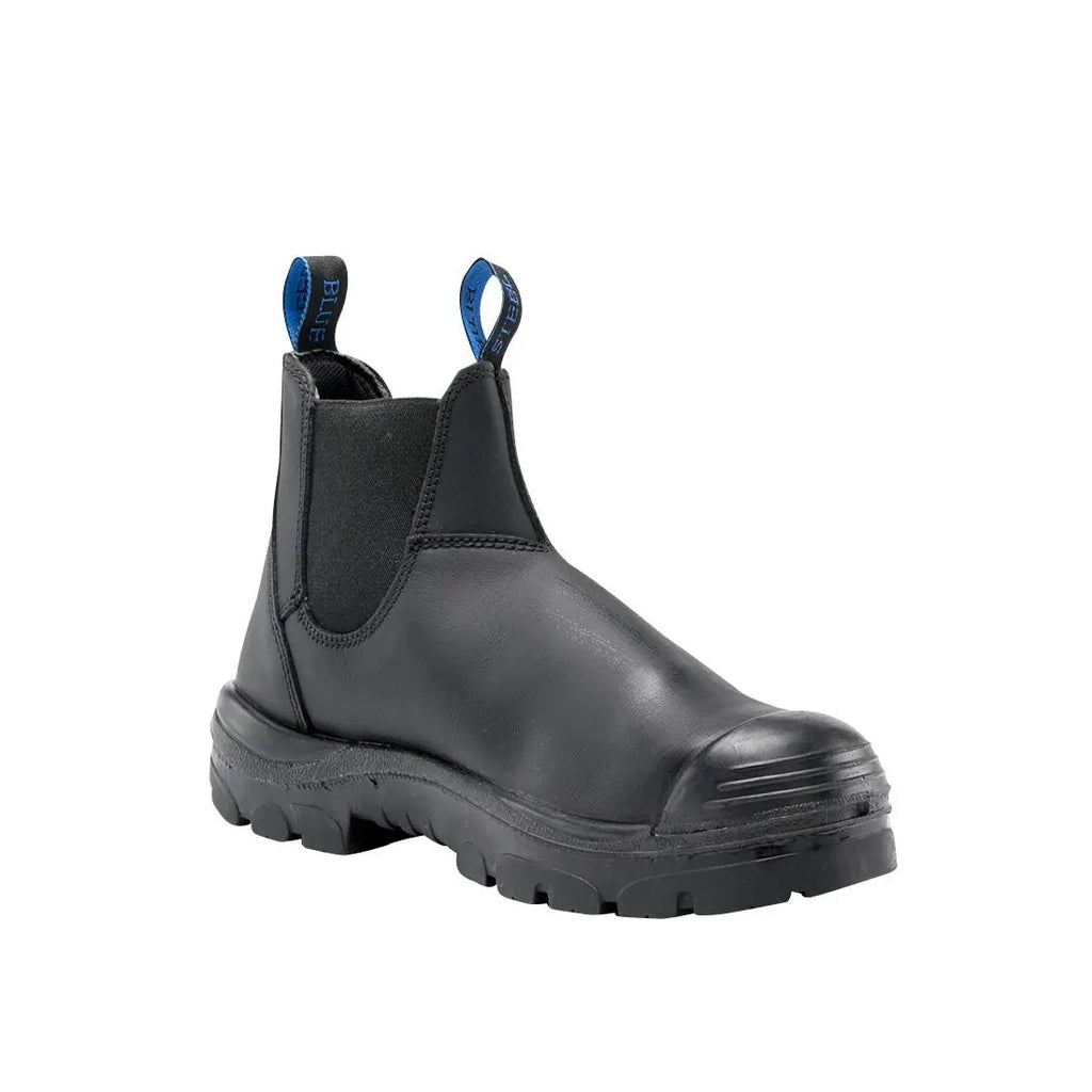 Steel Blue Hobart Nitrile PR Sole Elastic Sided Safety Boot + Scuff - 382101