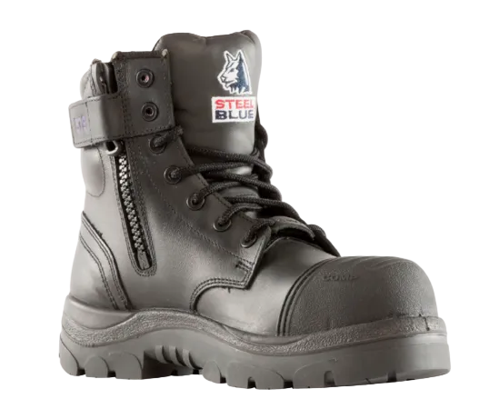 Steel Blue Argyle Ladies Zip Scuff Toe Composite Safety Boot - 518579