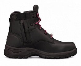 Oliver Ladies Zip Lace Ankle Safety Boot 49445Z