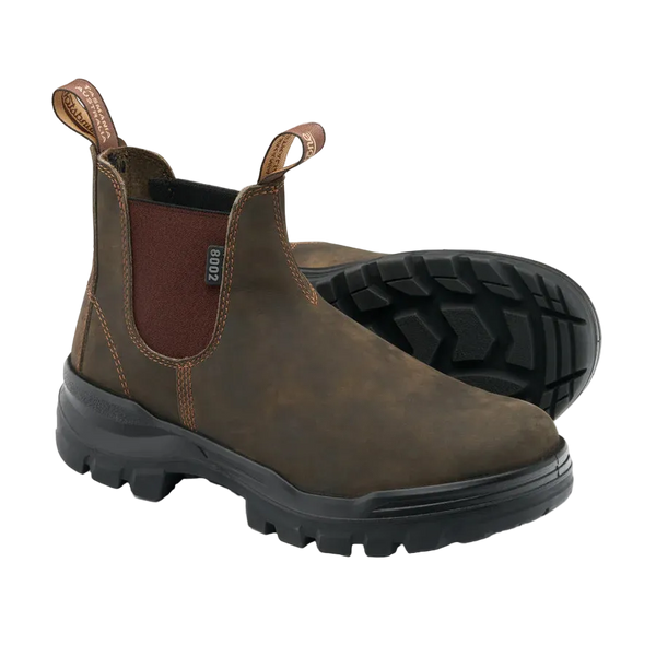 Blundstone RotoFlex Water-Resistant Nubuck Elastic Side Safety Boot - 8002
