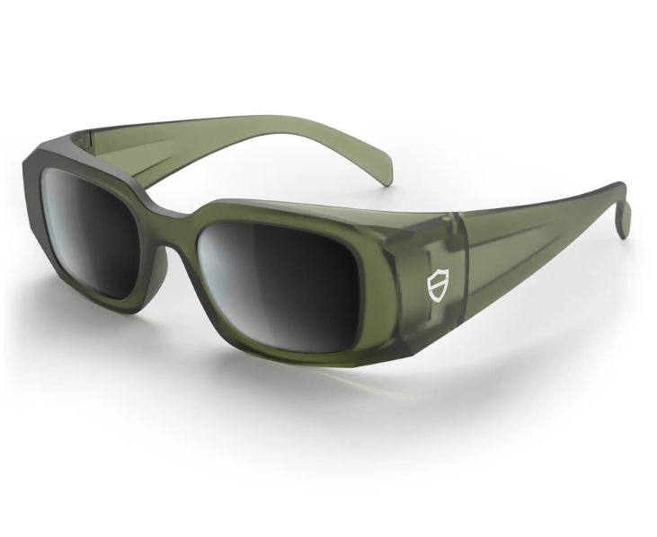 SafeStyle Auras Matte Moss Green Frame/Grey Polarised Lens Safety Glasses