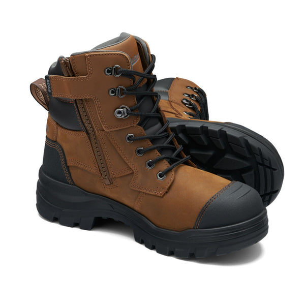 Blundstone RotoFlex Leather Zip/Lace Safety Boot - B8066