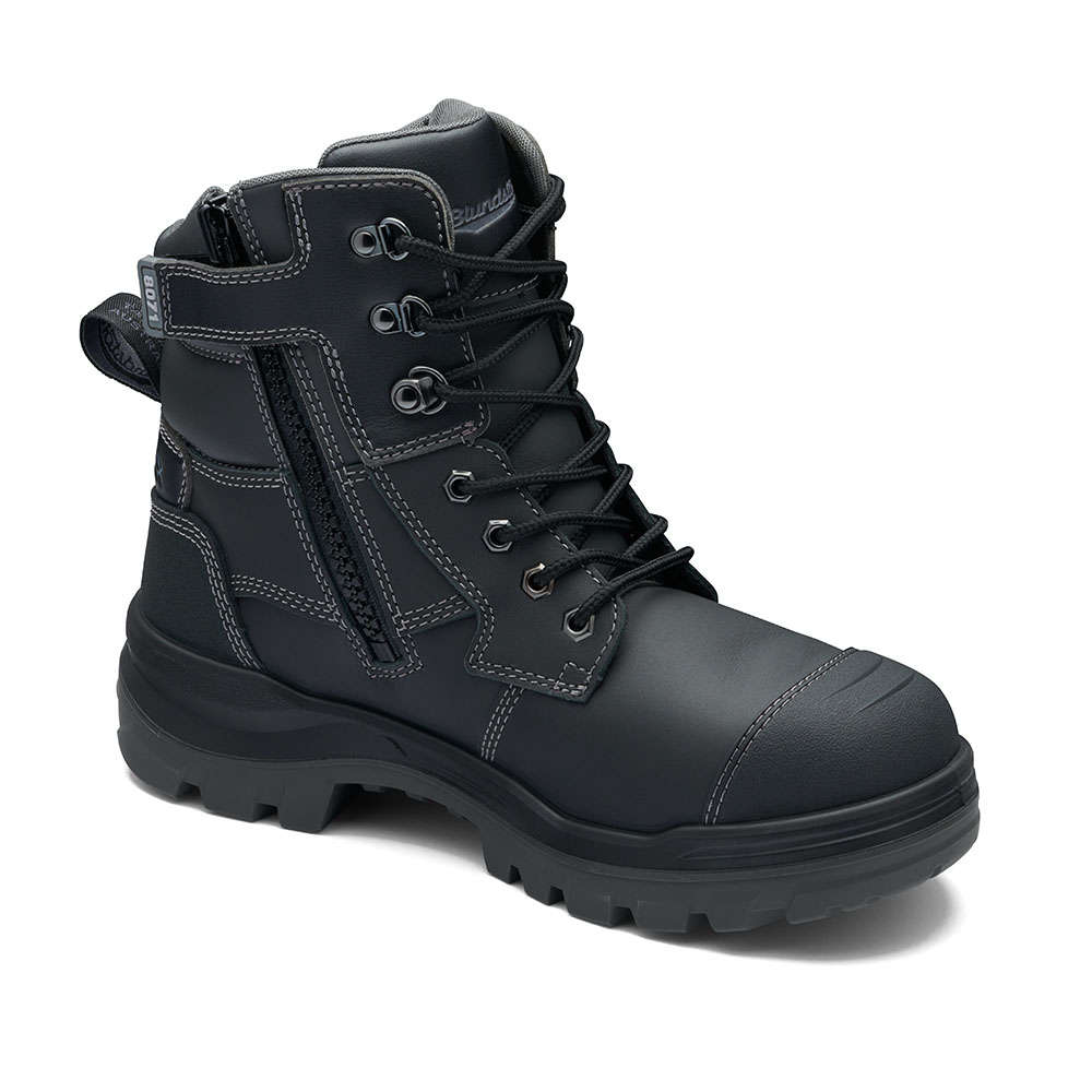 Blundstone RotoFlex Platinum Leather Zip/Lace Safety Boot - B8071