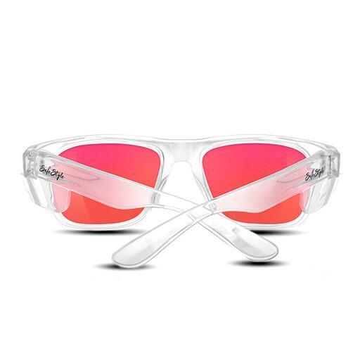 Safe Style Fusions Clear Frame/Mirror Red Polarised Glasses UV400