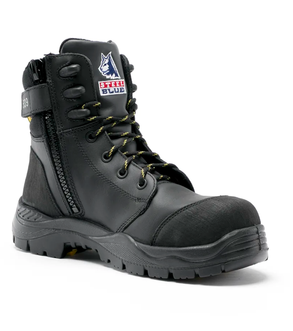 Steel Blue Torquay Nitrile + EH Zip/Lace Safety Boot - 827539 ...