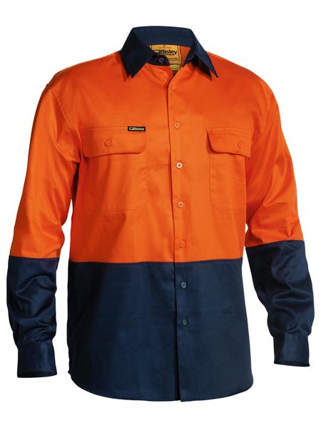 Bisley HiVis Cotton Drill L/S Shirt - BS6267
