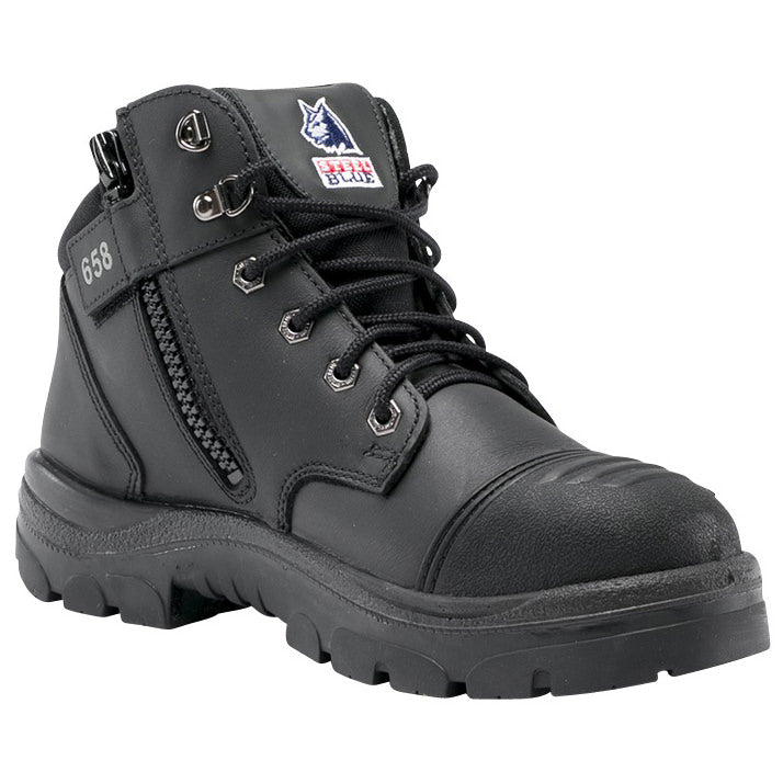 Steel Blue Parkes Zip/Lace Safety Boot + Scuff - 312658 – Workboot ...